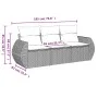 Garden sofa set with cushions 3 pieces black synthetic rattan by vidaXL, Garden sets - Ref: Foro24-3253393, Price: 223,43 €, ...
