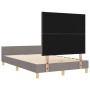 Estructura de cama con cabecera Taupé 120 x 200 cm tela