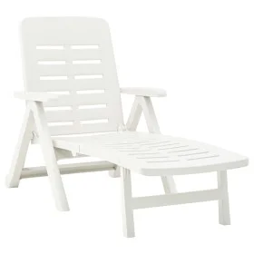 White Plastic Folding Lounger by vidaXL, Loungers - Ref: Foro24-48754, Price: 122,60 €, Discount: %