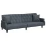 2-Sitzer-Schlafsofa und dunkelgraue Samthockerkissen von vidaXL, Sofas - Ref: Foro24-3216220, Preis: 351,64 €, Rabatt: %