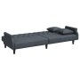2-seater sofa bed and dark gray velvet stool pillows by vidaXL, Sofas - Ref: Foro24-3216220, Price: 360,58 €, Discount: %