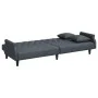 2-Sitzer-Schlafsofa und dunkelgraue Samthockerkissen von vidaXL, Sofas - Ref: Foro24-3216220, Preis: 351,64 €, Rabatt: %
