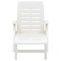 Tumbona plegable de plástico blanco de vidaXL, Tumbonas - Ref: Foro24-48754, Precio: 122,33 €, Descuento: %
