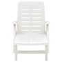 Tumbona plegable de plástico blanco