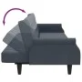 2-Sitzer-Schlafsofa und dunkelgraue Samthockerkissen von vidaXL, Sofas - Ref: Foro24-3216220, Preis: 351,64 €, Rabatt: %