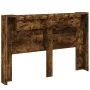 Bed headboard with LED light smoked oak 160x16.5x103.5 cm by vidaXL, Headboards and footboards - Ref: Foro24-839256, Price: 9...