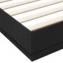 Black engineered wood bed frame 180x200 cm by vidaXL, Beds and slatted bases - Ref: Foro24-3209836, Price: 172,79 €, Discount: %