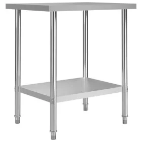 Mesa de trabajo para cocina acero inoxidable 80x60x85 cm de vidaXL, Restauración - Ref: Foro24-51186, Precio: 143,77 €, Descu...
