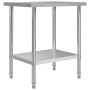 Mesa de trabajo para cocina acero inoxidable 80x60x85 cm