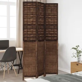 3-teiliges Trennsieb aus dunkelbraunem Paulownia-Holz von vidaXL, Raumteiler - Ref: Foro24-358704, Preis: 104,30 €, Rabatt: %