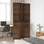 3-teiliges Trennsieb aus dunkelbraunem Paulownia-Holz von vidaXL, Raumteiler - Ref: Foro24-358704, Preis: 104,14 €, Rabatt: %