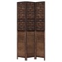 3-teiliges Trennsieb aus dunkelbraunem Paulownia-Holz von vidaXL, Raumteiler - Ref: Foro24-358704, Preis: 105,79 €, Rabatt: %