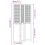 3-teiliges Trennsieb aus dunkelbraunem Paulownia-Holz von vidaXL, Raumteiler - Ref: Foro24-358704, Preis: 105,79 €, Rabatt: %