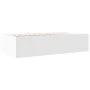 Lounger with white engineered wood drawers 100x200 cm by vidaXL, Beds and slatted bases - Ref: Foro24-3280867, Price: 176,14 ...