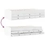 Lounger with white engineered wood drawers 100x200 cm by vidaXL, Beds and slatted bases - Ref: Foro24-3280867, Price: 176,14 ...