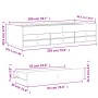 Liege mit weißen Holzwerkstoffschubladen 100x200 cm von vidaXL, Betten und Lattenroste - Ref: Foro24-3280867, Preis: 178,28 €...