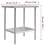 Küchenarbeitstisch aus Edelstahl 80x60x85 cm von vidaXL, Wiederherstellung - Ref: Foro24-51186, Preis: 143,77 €, Rabatt: %