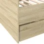 Lounger with Sonoma oak engineered wood drawers 90x190 cm by vidaXL, Beds and slatted bases - Ref: Foro24-3280827, Price: 176...