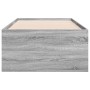 Sonoma graue Holzwerkstoffliege mit Schubladen 90x190 cm von vidaXL, Betten und Lattenroste - Ref: Foro24-3280886, Preis: 211...