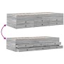 Sonoma graue Holzwerkstoffliege mit Schubladen 90x190 cm von vidaXL, Betten und Lattenroste - Ref: Foro24-3280886, Preis: 211...
