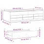Sonoma graue Holzwerkstoffliege mit Schubladen 90x190 cm von vidaXL, Betten und Lattenroste - Ref: Foro24-3280886, Preis: 207...
