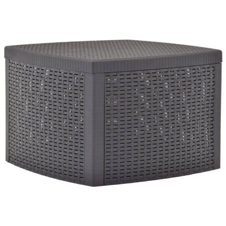 Mokkafarbener Beistelltisch aus Kunststoff 54x54x36,5 cm von vidaXL, Gartentische - Ref: Foro24-48776, Preis: 41,06 €, Rabatt: %