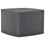 Mokkafarbener Beistelltisch aus Kunststoff 54x54x36,5 cm von vidaXL, Gartentische - Ref: Foro24-48776, Preis: 41,06 €, Rabatt: %
