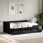 Lounger with drawers black engineered wood 75x190 cm by vidaXL, Beds and slatted bases - Ref: Foro24-3280833, Price: 181,62 €...