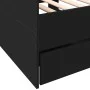 Lounger with drawers black engineered wood 75x190 cm by vidaXL, Beds and slatted bases - Ref: Foro24-3280833, Price: 181,62 €...