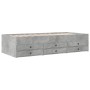 Betongraue Holzwerkstoffliege mit Schubladen 90x190 cm von vidaXL, Betten und Lattenroste - Ref: Foro24-3280884, Preis: 204,7...