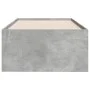 Tumbona con cajones madera ingeniería gris hormigón 90x190 cm de vidaXL, Camas y somieres - Ref: Foro24-3280884, Precio: 201,...