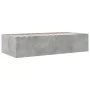Tumbona con cajones madera ingeniería gris hormigón 90x190 cm de vidaXL, Camas y somieres - Ref: Foro24-3280884, Precio: 201,...