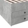 Betongraue Holzwerkstoffliege mit Schubladen 90x190 cm von vidaXL, Betten und Lattenroste - Ref: Foro24-3280884, Preis: 204,7...