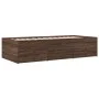 Lounger with brown oak engineered wood drawers 100x200 cm by vidaXL, Beds and slatted bases - Ref: Foro24-3280873, Price: 186...