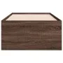 Lounger with brown oak engineered wood drawers 100x200 cm by vidaXL, Beds and slatted bases - Ref: Foro24-3280873, Price: 186...