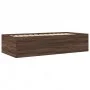 Lounger with brown oak engineered wood drawers 100x200 cm by vidaXL, Beds and slatted bases - Ref: Foro24-3280873, Price: 186...