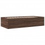 Tumbona con cajones madera ingeniería roble marrón 100x200 cm de vidaXL, Camas y somieres - Ref: Foro24-3280873, Precio: 188,...