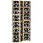 Trennwand 3 Paneele aus massivem Paulownia-Holz braun schwarz von vidaXL, Raumteiler - Ref: Foro24-358800, Preis: 103,99 €, R...