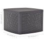Plastic side table in mocha color, 54x54x36.5 cm by vidaXL, Garden tables - Ref: Foro24-48776, Price: 41,06 €, Discount: %