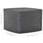 Plastic side table in mocha color, 54x54x36.5 cm by vidaXL, Garden tables - Ref: Foro24-48776, Price: 38,32 €, Discount: %