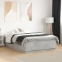 Concrete gray engineered wood bed frame 120x190cm by vidaXL, Beds and slatted bases - Ref: Foro24-3209747, Price: 137,76 €, D...