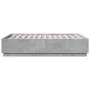 Concrete gray engineered wood bed frame 120x190cm by vidaXL, Beds and slatted bases - Ref: Foro24-3209747, Price: 136,10 €, D...