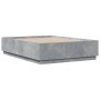 Concrete gray engineered wood bed frame 120x190cm by vidaXL, Beds and slatted bases - Ref: Foro24-3209747, Price: 137,76 €, D...
