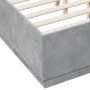 Concrete gray engineered wood bed frame 120x190cm by vidaXL, Beds and slatted bases - Ref: Foro24-3209747, Price: 137,76 €, D...