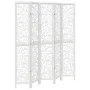 Biombo separador de 5 paneles madera maciza Paulownia blanco de vidaXL, Divisores de ambientes - Ref: Foro24-358744, Precio: ...