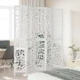 Biombo separador de 5 paneles madera maciza Paulownia blanco de vidaXL, Divisores de ambientes - Ref: Foro24-358744, Precio: ...