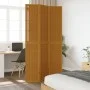 Biombo separador de 3 paneles madera maciza paulownia marrón de vidaXL, Divisores de ambientes - Ref: Foro24-358816, Precio: ...
