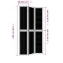 Biombo separador de 3 paneles madera maciza paulownia marrón de vidaXL, Divisores de ambientes - Ref: Foro24-358816, Precio: ...