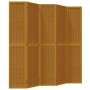 5-panel partition screen solid brown paulownia wood by vidaXL, Room dividers - Ref: Foro24-358823, Price: 145,31 €, Discount: %
