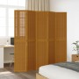 5-teilige Trennwand aus massivem braunem Paulownia-Holz von vidaXL, Raumteiler - Ref: Foro24-358823, Preis: 145,31 €, Rabatt: %